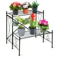 thumbnail image 1 of Costway 2-Tier Metal Plant Stand Garden Shelf Decorative Plant Rack Patio Garden, 1 of 10