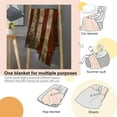 thumbnail image 5 of American Flag Blanket We The People Throw Blankets Soft Flannel America Retro Decor for Couch Bed Sofa Travelling Camping Birthday Christmas Living Room Office 60"x50", 5 of 5