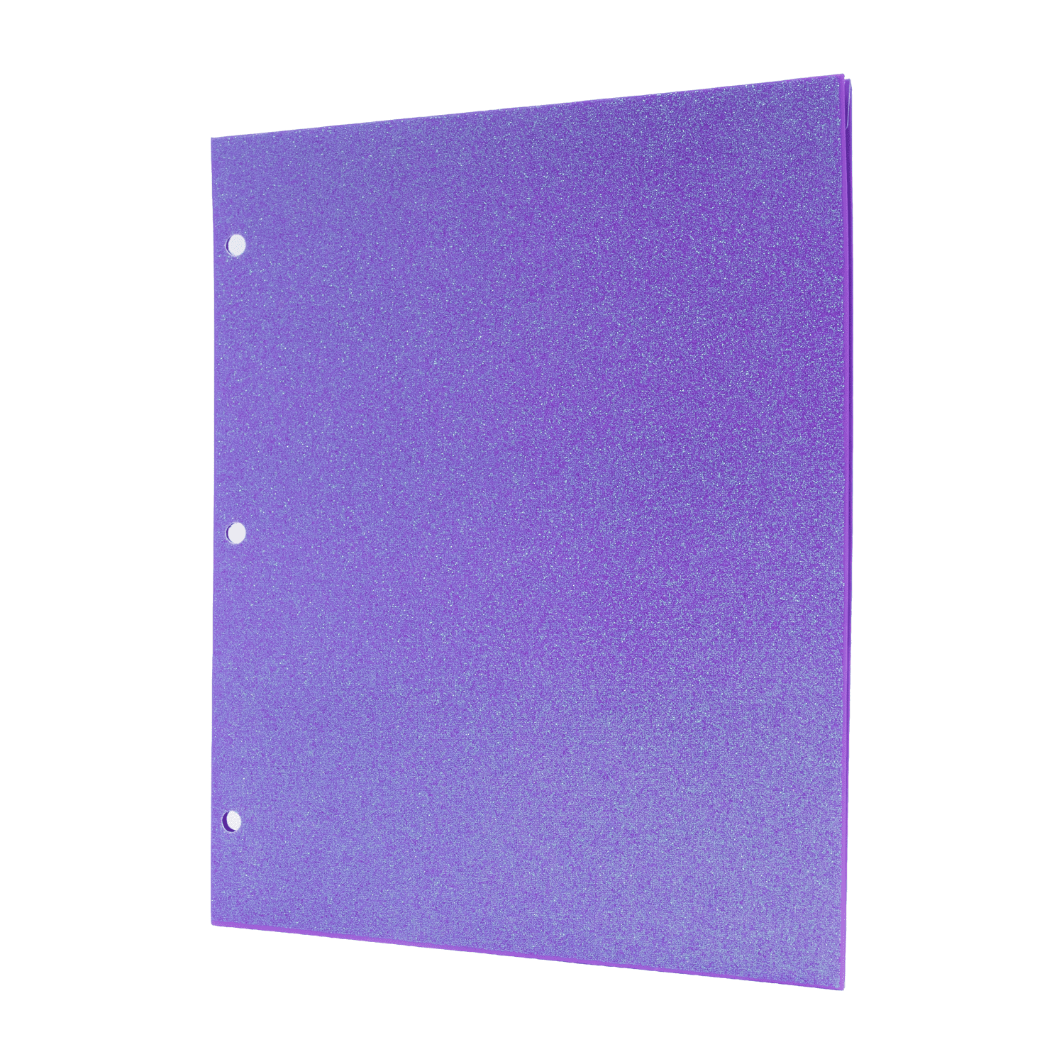 Ecokind Mess-Proof Two-Pocket Glitter Folder, Purple Shimmer