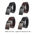 thumbnail image 4 of Qarigey Cinturón de cuero de traje Formal para hombre de tamaño aleatorio, pretina ajustable para adultos con hebilla automática, accesorios de ropa Ropa, zapatos y accesorios Miscelánea Negro Qarigey AP012835-01, 4 of 6
