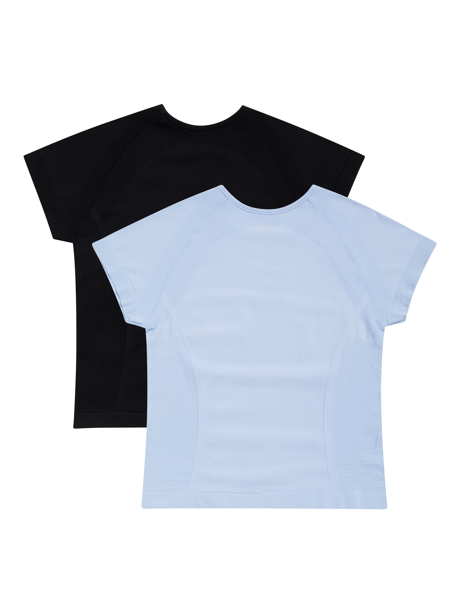 Athletic Works Girl's Active Short Sleeve Seamless Tee, 2-Pack, Sizes 4-18