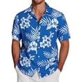 thumbnail image 2 of Hawaiian Shirt for Men Short Sleeve Button Down Summer Print Comforatable Relaxed Beach Shirts Blue XXXXXL, 2 of 4