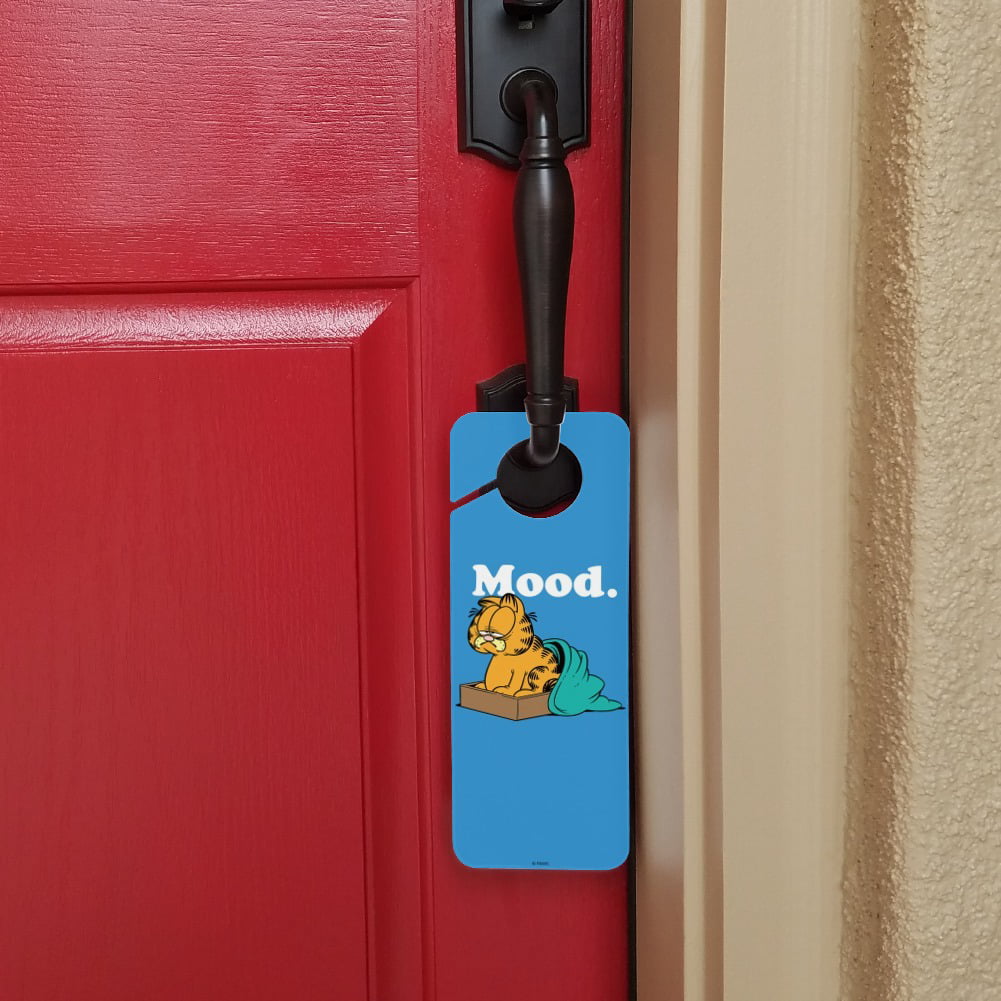 GRAPHICS & MORE Garfield Mood Plastic Door Knob Hanger Sign 