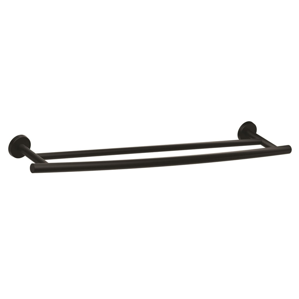 Arrondi 24 in (610 mm) Double Towel Bar in Matte Black - Walmart.com