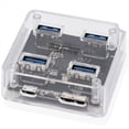 thumbnail image 3 of Hub USB 3.0 Unidad de Expansión de 4 Puertos Libre con Interfaz de Fuente de Alimentación Transmisión de Alta Velocidad de 5 Gbps con Cable de Datos de 50 cm, 3 of 5