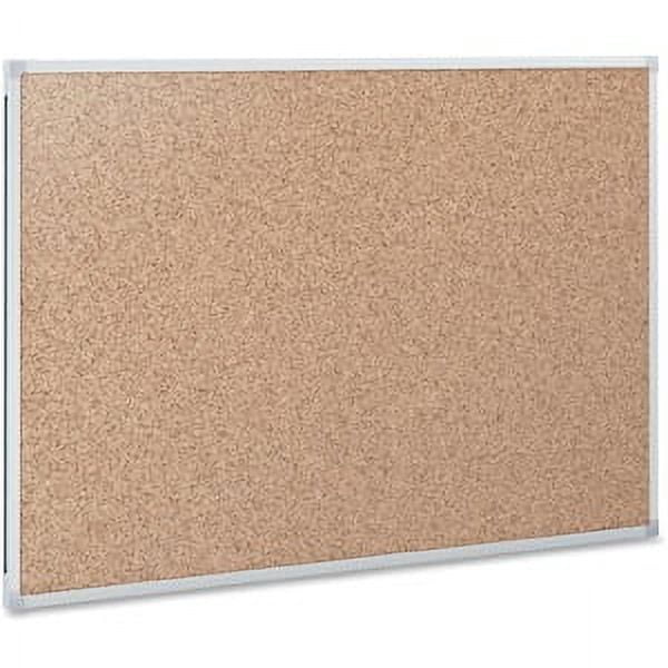 Mead 85360 Economy 24 x 18 Cork Board with Aluminum Frame - Tan Surface/Silver Aluminum Frame