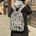 thumbnail image 2 of KKLDOGS Fuzzy Leopard Print Backpack Soft Plush Casual Daypack Large Capacity Lightweight Travel Commute Shoulder Bag, 2 of 5