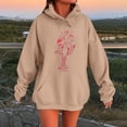 thumbnail image 2 of Chandail à Capuche pour Femmes Élégant Basique Manches Longues Col Rond Décontracté Doux Confortable pour l'Hiver, 2 of 5