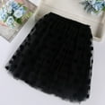 thumbnail image 5 of CUZIBR Kids Girls Dance Tutu Skirt Sequins Layered Short High Waist Embroidery Ballet Skirts Daily Casual Stylish Carnival Party Dancewear,Black,2-3 Years, 5 of 5