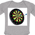 thumbnail image 4 of Inktastic Dart Board Boys or Girls Long Sleeve Baby Bodysuit, 4 of 5
