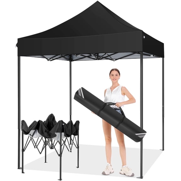 SANOPY 6.6 x 6.6 FT Pop Up Canopy Tent, Heavy Duty Canopy Easy Set up All Weather Waterproof Outdoor Canopy Tent for Parties, Beach, Garden, Camping with 1 Handbag, 3 Adjustable Heights, UPF50
