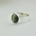 thumbnail image 3 of Natural Cat's Eye Ring Handmade Ring Silver Vintage Chrysoberyl Cat's Eye Ring, 3 of 4