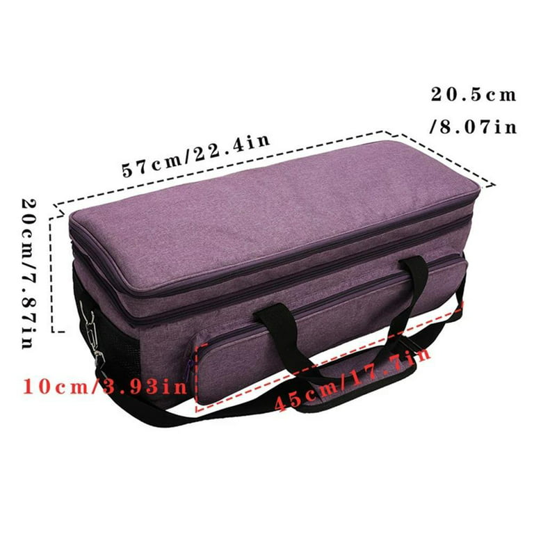 Carrying Case for Cricut Maker, Double-Layer Cricut Bag for Cricut Machine with Cover and Cutting Mat Pocket Compatible with Cricut Explore Air, Air 2