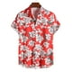 thumbnail image 5 of Camisa de hombre con diseño de rayas retro con estampado 3D de elefante, blusa holgada informal de verano con botones de solapa personalizados para hombre, 5 of 5