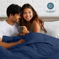 thumbnail image 4 of Bare Home Ultra-Soft 1800 Collection Down Alternative Comforter Duvet Insert - California King, Dark Blue, 4 of 8