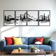 thumbnail image 7 of 4 PCS Metal Mountain Wall Art, Metal Mountain Forest Wall Decor, Rustic Nature Home Wall Art Sculpture for Office Living Room Bedroom(11"x15.7"), 7 of 7