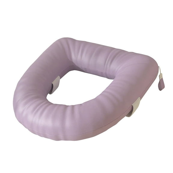 Toilet Seat Riser Toilet Seat Cushion Padded Cover 8cm Thick PU Leather for Seniors Standard Toilets