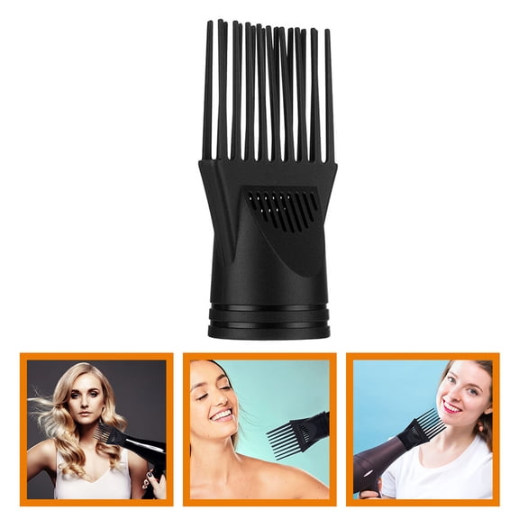 CRILSTYLEO 5Pcs Black Plastic Hair Dryer Nozzle Replacement Durable Reusable