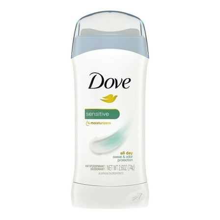 Dove Invisible Solid Deodorant, Sensitive, 2.6 oz (2 pack) (Bundle)