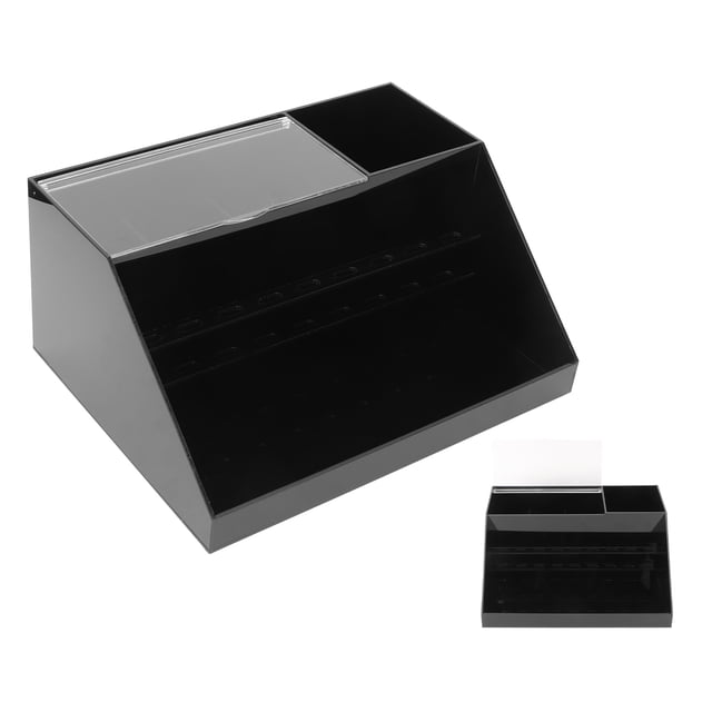 Caja De Presentación De Injerto De Pestañas, Caja De Presentación De Extensión De Pestañas De 9 Agujeros Compartimento De Cubierta De Tapa Transparente A Prueba De Polvo Gran