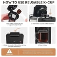 thumbnail image 3 of Pack of 4 K Cups Reusable Coffee Pods for Dual Brew Coffee Maker Permanent K Cups Filters Coffee Ac, 3 of 5