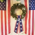 thumbnail image 3 of IFRINID Patriotic Decorative Ribbon Bow, Red White and Blue Holiday Wreath Accent for Front Door, Porch and Independence Day Decor, 3 of 7