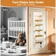 thumbnail image 5 of WETRBWEH Over the Door Organizer with 6 Large Pockets 12 Side Pockets, Beige Door Hanging Storage Organizer for Baby Nursery, Bathroom, Bedroom, Dorm, 5 of 9