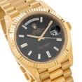 thumbnail image 3 of Pre-Owned Rolex Day-Date 40MM 228238 Black Baguette Diamond Dial Fluted Bezel 18K Yellow Gold President Bracelet, 3 of 9