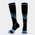 thumbnail image 5 of Calcetines de compresión de rayas de colores, calcetines de compresión para hombres y mujeres, calcetines deportivos elásticos, 5 of 5