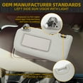 thumbnail image 4 of Dasbecan Left Driver Gray Sun Visor w/ Light LH For Nissan Sentra 2013-2019 96401-3SG8A, 4 of 8