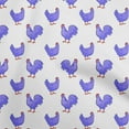 thumbnail image 1 of oneOone Cotton Poplin Twill Purple Fabric Rooster Cock Craft Projects Decor Fabric Printed By The Yard 56 Inch Wide, 1 of 4