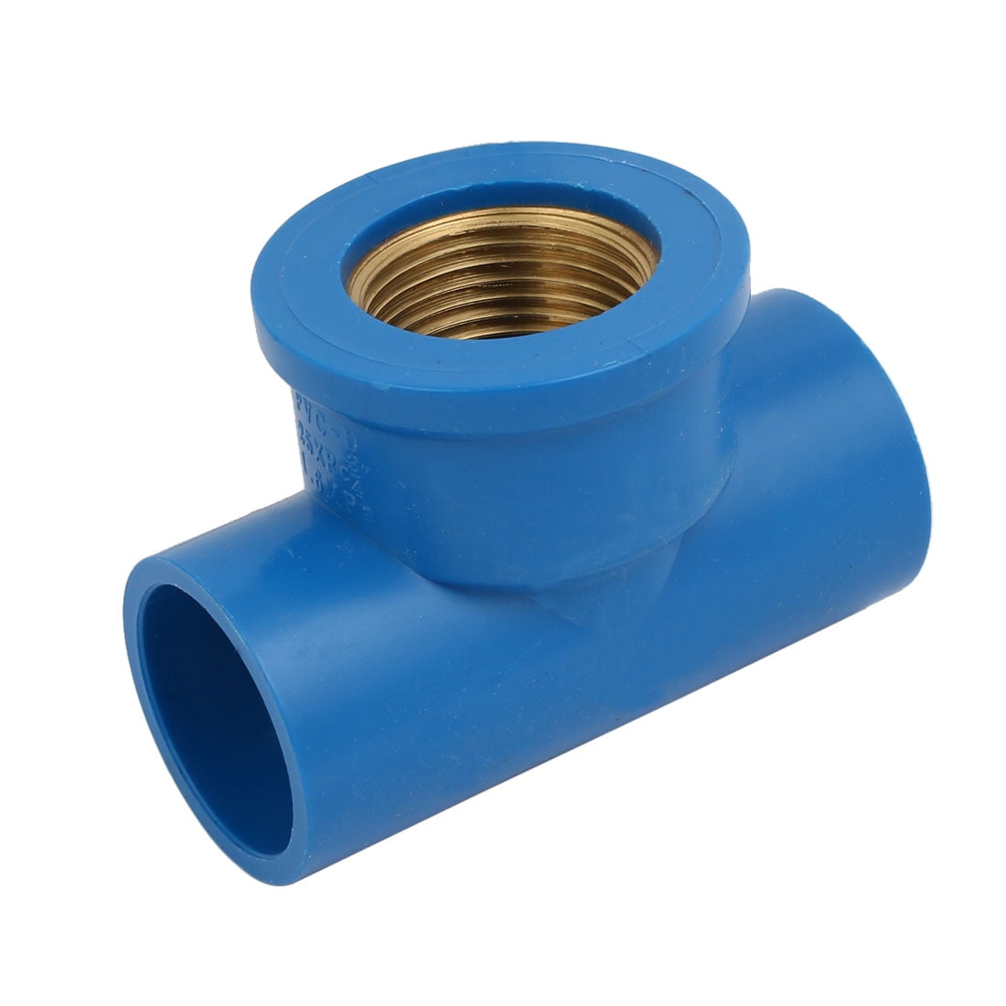 Unique Bargains RC3/4" Female Thread PVCU Brass T Shaped Pipe Fitting