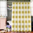thumbnail image 6 of Farmhouse Vintage Shower Curtain Set with Hooks, Gingham Checkered Texture Waterproof Fabric Bathroom Curtains Decor Home Accessories,66 X 72 Inch Long, 6 of 9