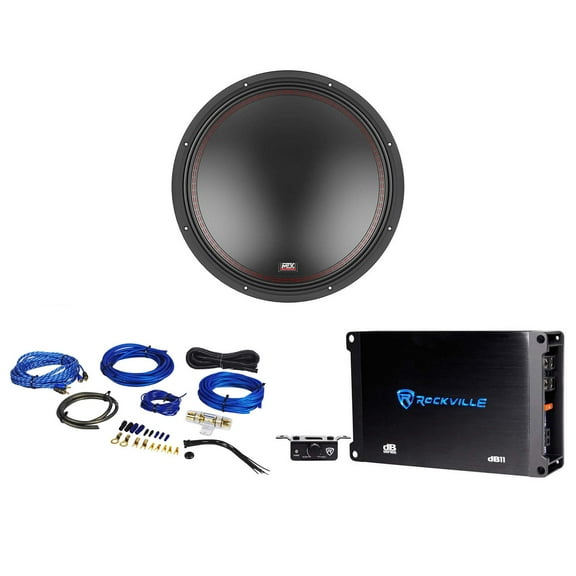 MTX 5515-44 15" 800 Watt DVC Car Audio Subwoofer Sub Mono Amplifier Amp Kit