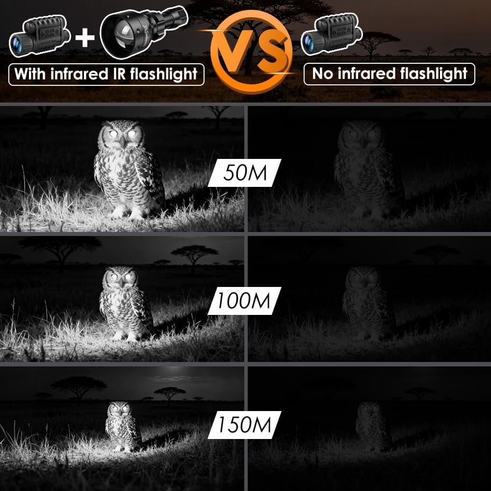 ZC 1503 850nm IR Illuminator Flashlight Lights for Night Vision 50MM Lens Zoomable Infrared Spotlight with 3 Modes Memory IR Flashlight Coyote Night Fishing IR Light
