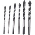thumbnail image 1 of 5 piezas de brocas multimaterial para baldosas, hormigón, ladrillo, vidrio, plástico y madera Pared de ladrillo de carburo de tungsteno, 1 of 5