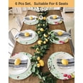 thumbnail image 4 of 15 Inch Round Placemats Set of 6, Easter Non Slip Heat Insulation PP Table Mats, Spring Watercolor Bunny Eggs Tulip Wooden Grain Teal Washable Place Mats for Kitchen Dining Party Table Decor, 4 of 7