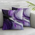 thumbnail image 3 of Creowell Car Couch Bedroom Pillow Covers Purple and Gray Abstract Throw Pillows, Modern Abstract Outdoor Pillowcase Cushion Case Decor for Home Sofa Couch Bed White, 3 of 5