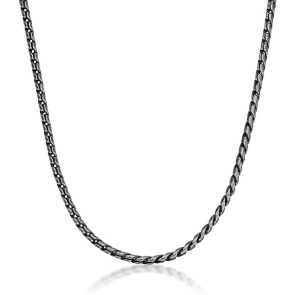 Metro Jewelry Antique Ion Plated Stainless Steel 5MM Rope Chain Necklace - 18 Inch