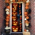thumbnail image 4 of Halloween Pumpkin Door Cover, Halloween Decorations, Jack O' Lantern Trick Or Treat Door Decor QNN572D - 30" x 80", 4 of 5