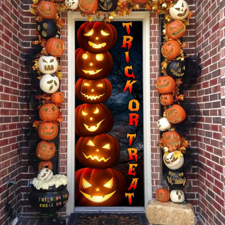Jack O Lantern Door Cover Halloween Decor Door Covers Halloween Door Decor  Halloween Sign Halloween Door Decorations 