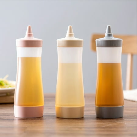 

Kaesi Squeeze Bottle Food Grade Transparent Plastic Easy Clean Condiment Dispenser for Ketchup