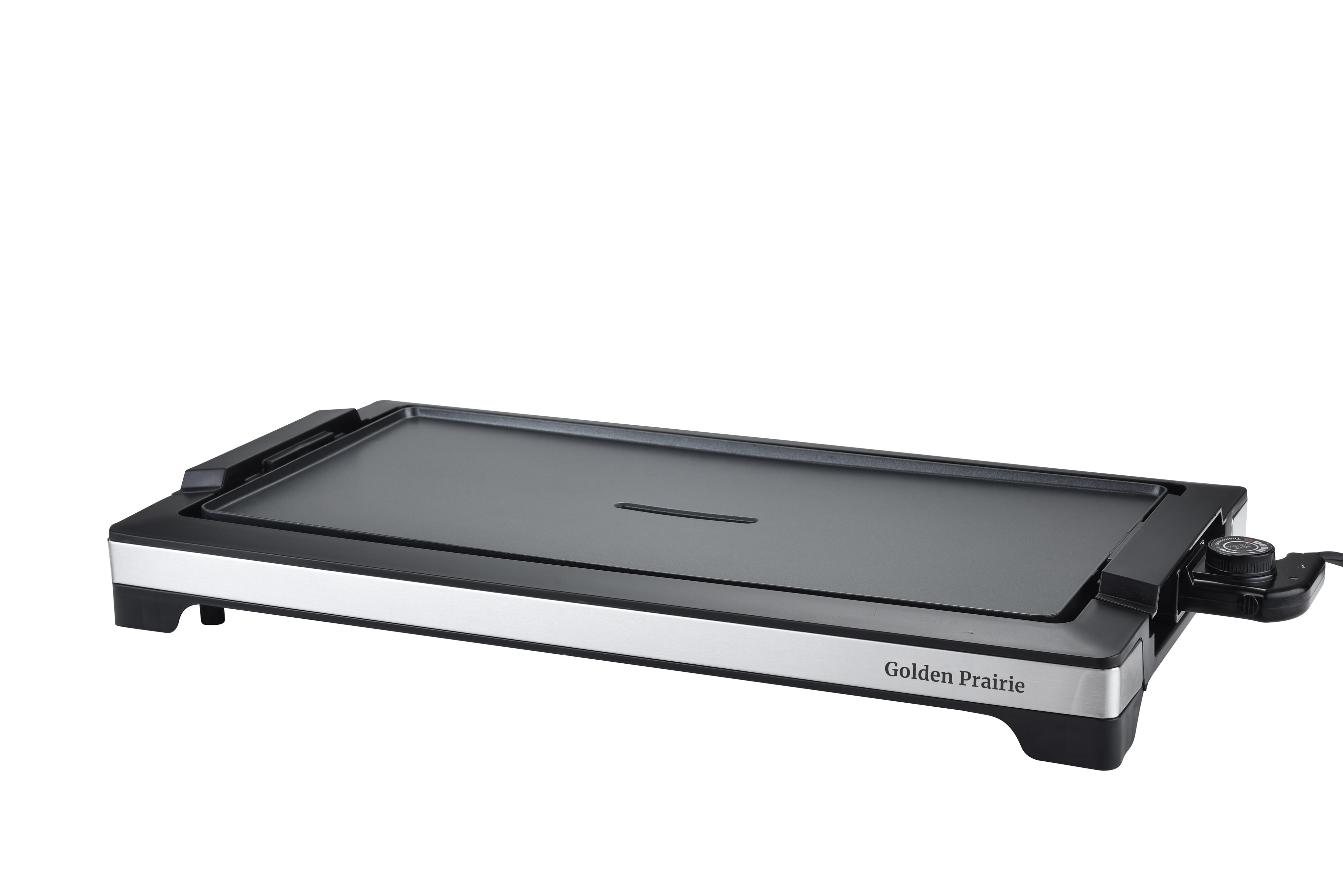 AEWHALE 2-in-1 Electric Griddle & Countertop Burner,2 Cooking Zone with  Adjustable Temperature,1800W Electric Hot Plate with Removable Griddle Pan