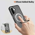 thumbnail image 2 of Asuwish Phone Case for Samsung Galaxy A16 A26 A17 5G/4G Tempered Glass Screen Protector Magnetic Folding Stand Frosted Translucent Rugged Shockproof Protective Cell Cover A 16 26 16A Women Men Black, 2 of 7