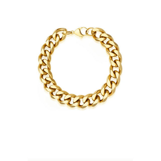 Pulsera Xtellar Esclava 13mm Grueso Cubano Eslabón