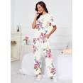 thumbnail image 5 of Chiclily Women's Loungewear Sets 2 Piece Pajama Sets Matching Outfits T-shirt Long Pants Lounge Set Sweatsuits, Flower Pink Medium, 5 of 5