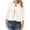 White women fall blazer a1, variant on Women Fall Winter 3/4 Sleeve Open Front Blazer Casual Basic Solid Cover Up Tshirt Tops Dressy Trendy Office Work Blouses, White 2XL