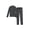 Black/Grey Space Dye, variant on ClimateRight by Cuddl Duds Kids Unisex Warm Plush Warmth Thermal Base Layer 2 PC set, Sizes XS-XL