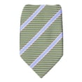 thumbnail image 2 of Mens XL Zipper pre made Stripe Extra Long Zipper Designer Necktie, 2 of 2