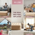 thumbnail image 2 of BN-LINK Queen Air Mattress, Air Mattress with Built in Pump, Inflatable Air Mattress for Guests, Camping & Home, 770lb Weight Capacity, 81 x 60 x 16 inches, Khaki, 2 of 6